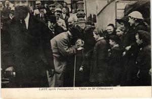 CPA AK LAON apres l'occupation Visite de Mr Clemenceau (191686)