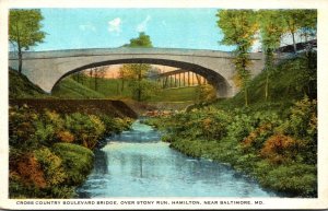 Maryland Hamilton Cross Country Boulevard Bridge Over Stony Run Near Baltimore