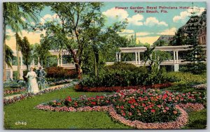 Vtg Palm Beach Flordia FL Flower Garden Royal Poinciana Hotel 1910s Postcard