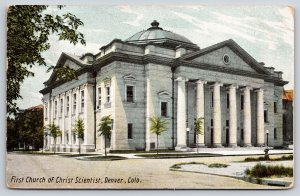 Denver Colorado~First Church of Christ Scientist On Corner~Vintage Postcard