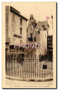 Old Postcard Orange Statue Raimbaud Earl of Orange