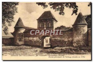 Postcard Abbey Vauluisant by the Archbishop Villeneuve Yonne main entrance of...