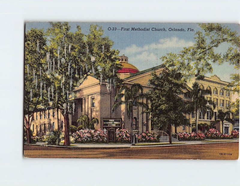 Postcard First Methodist Church Orlando Florida USA