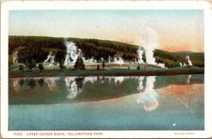 Upper Geyser Basin Yellowstone National Park WB Postcard DB UNP Unused VTG  