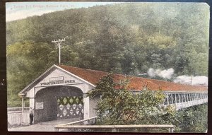Vintage Postcard 1907-1915 Tucker Toll Bridge, Bellow Falls, VT