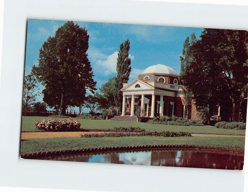 Postcard Monticello, Home Of Thomas Jefferson, Charlottesville, Virginia