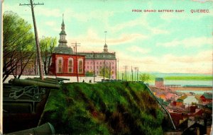 Vtg Postcard 1910s Quebec Canada From Grand Battery East Cannons UNP