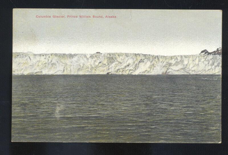 PRINCE WILLIAM SOUND ALASKA COLUMBIA GLACIER VINTAGE POSTCARD SPERR