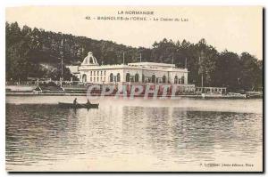 Old Postcard Normandy Bagnoles de l'Orne Lake Casino