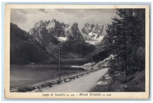 1953 Lake Landro Monte Cristallo Belluno Veneto Italy Vintage Postcard