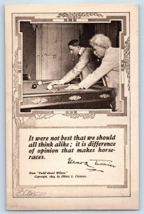 Men Playing Billiard Mark Twain Importance Of Diversity Thought Opinion Postcard