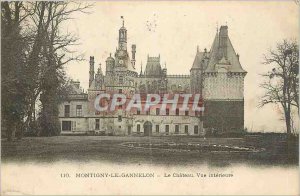 Old Postcard Montigny-le-Gannelon-E-L and the ch�teau inside view