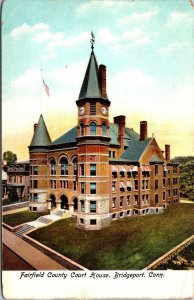 Vtg Bridgeport Connecticut CT Fairfield County Court House 1905 UDB Postcard