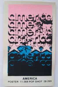 Pop Shot Sticker America Psychedelic Mod Hippy Art Vintage Retro Tom Gatz 1960's