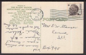 Illinois Gurnee, Rustic Manor Restaurant and Cocktail Lounge pm1970 ~ Chrome