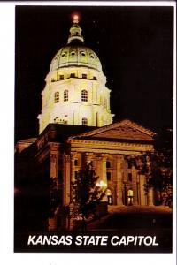 State Capital at Night, Topeka, Kansas, Photo Sharon Brown