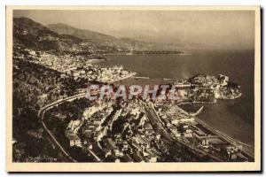 Old Postcard Monaco Monte Carlo Panoramic view
