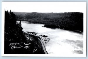 Canada Postcard Abitibi Dock Orient Bay c1930's Antique Unposted RPPC Photo