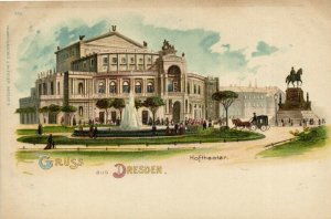 PC GERMANY, GRUSS AUS DRESDEN, Vintage LITHO Postcard (b31797)