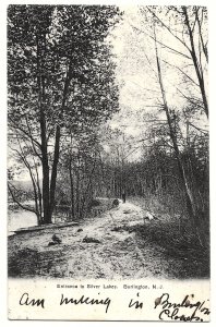 Entrance to Silver Lakes, Burlington, New Jersey Undivided Postcard, Mailed 1906