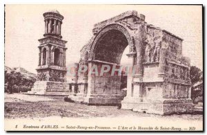 Old Postcard Environs Arles Saint Remy in Provence Arch and the Mausoleum of ...