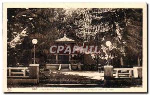 Postcard Old Barbazan Thermal The bandstand in the park