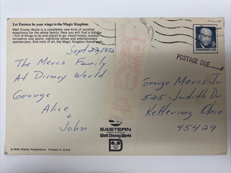 Magic Kingdom Walt Disney World Orlando Florida Oversize Multiview Postcard