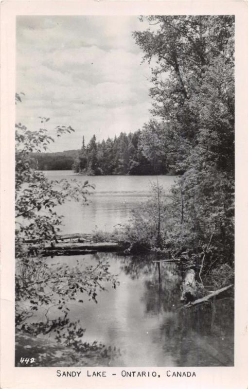 ONTARIO CANADA~SANDY LAKE~REAL PHOTO POSTCARD