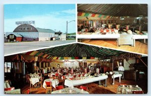 RAPID CITY, SD South Dakota ~ Roadside Rainbow PANCAKE HOUSE c1960s Postcard