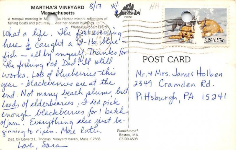 Martha's Vineyard Massachusetts  - Vineyard Haven, Wisconsin WI