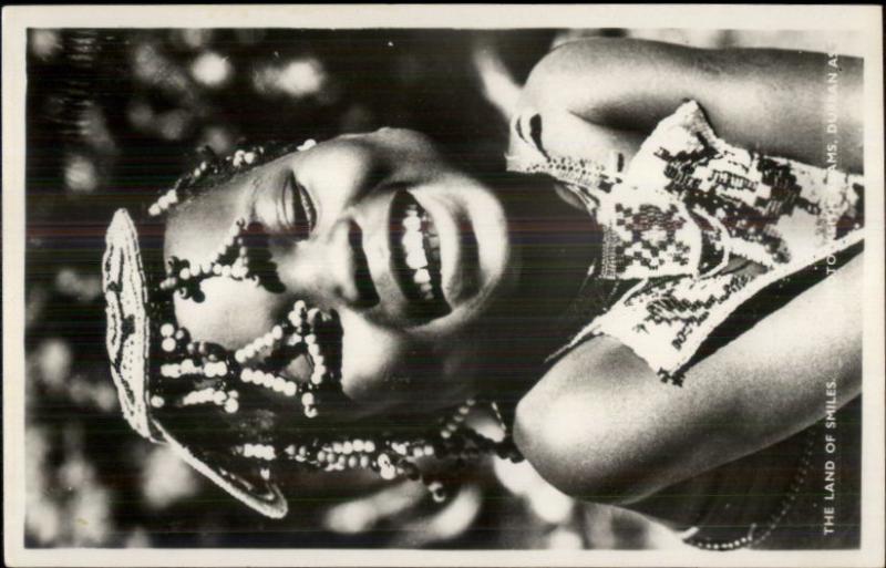 Sweet Cute Little Black Girl Decorative Hair Piece Durban S. Africa  RPPC rpx