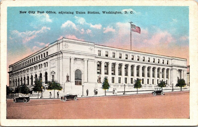 New City Post Office Union Station Building US Flag Washington DC