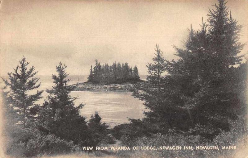 Newagen Maine Newagen Inn View from Veranda Vintage Postcard JB627135