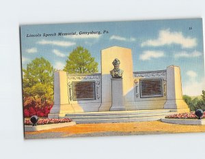 Postcard Lincoln Speech Memorial, Gettysburg, Pennsylvania