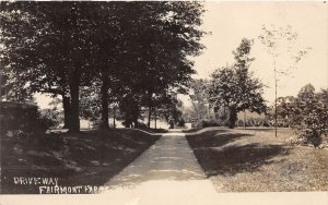 J61/ Fairmont Farms West Virginia RPPC Postcard c1910 Driveway 23