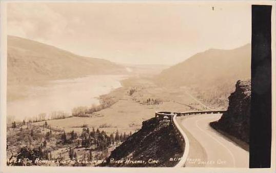 Oklahoma Rowena Loops Columbia River Highway Real Photo RPPC