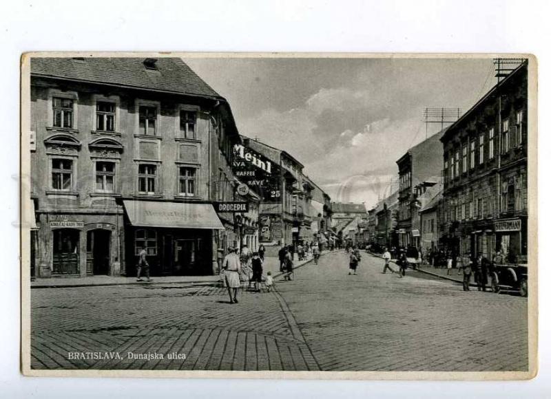 191080 SLOVAKIA BRATISLAVA Dunajska str Vintage photo postcard