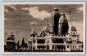 Delhi India Postcard Shri Laxmi Narayan Temple 1957 Vintage RPPC Photo