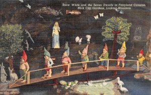 LOOKOUT MOUNTAIN, TN Tennessee  SNOW WHITE~7 DWARFS~Fairyland Caverns  Postcard