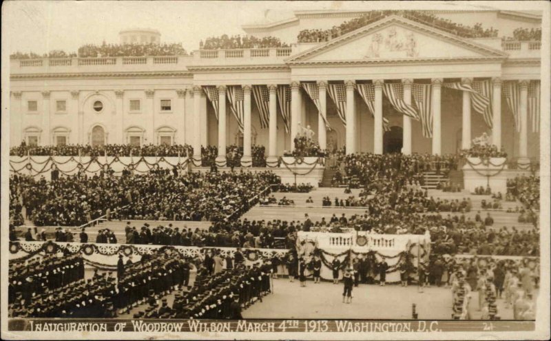 Washington DC Woodrow Wilson Inauguration 1913 Real Photo Postcard