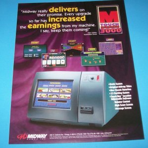 Touch Master 3000 Arcade FLYER Original Video Game Countertop Artwork Retro