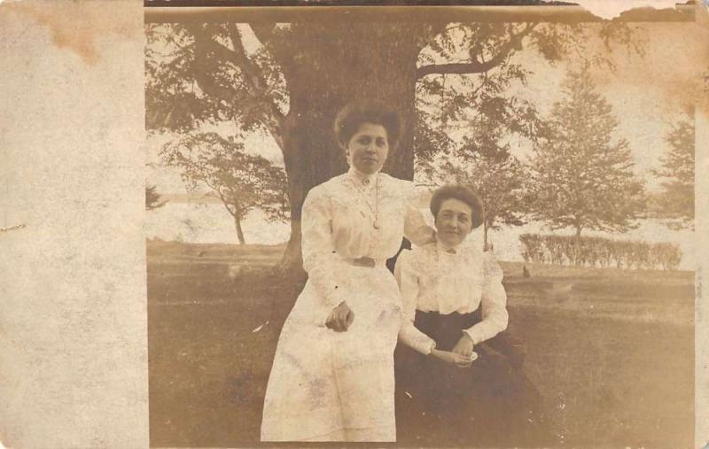 Goodville Pennsylvania Old Fashioned Women Real Photo Antique Postcard K34918