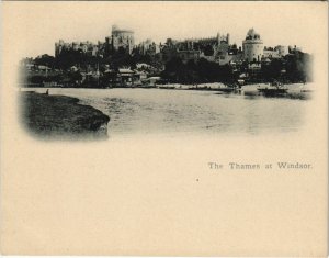 PC UNITED KINGDOM, THE THAMES AT WINDSOR, Vintage SMALL SIZED Postcard(b32049)