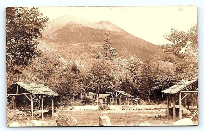 RPPC BAXTER PARK, ME Maine ~ KATAHDIN STREAM CAMP GROUND c1920s  Postcard