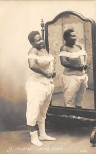 Woman with Corset Postcard