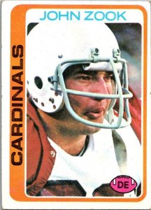 1978 Topps Football Card John Zook St Louis Cardinals sk7132