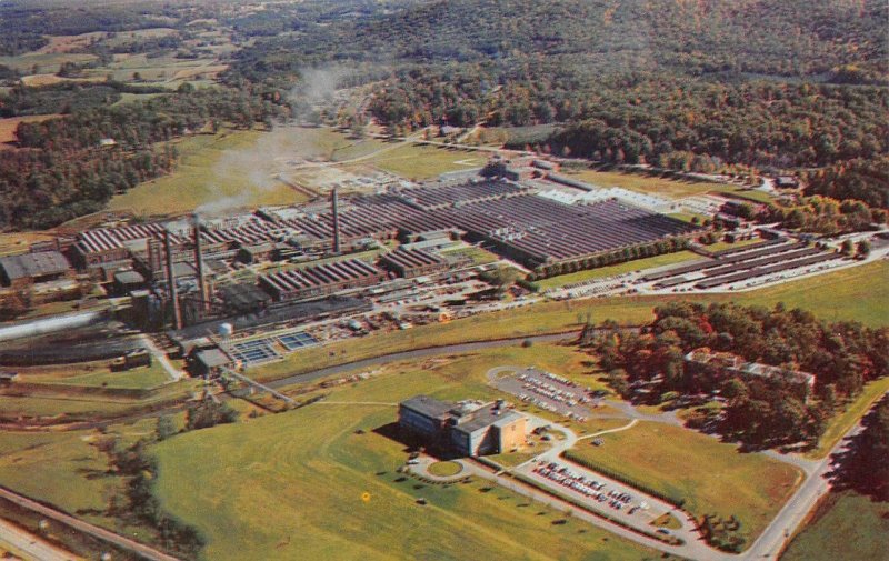 Aerial View American Enka Corporation North Carolina c1950s Vintage Postcard