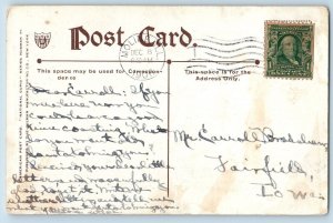 Ullman Artist Signed Postcard Little Boy Scotland Bagpipes Big Heart 1908 Posted