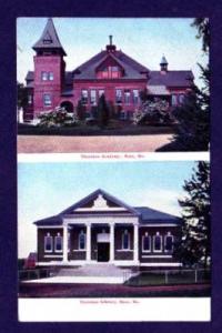 ME Thornton Academy & Library SACO MAINE UDB Postcard