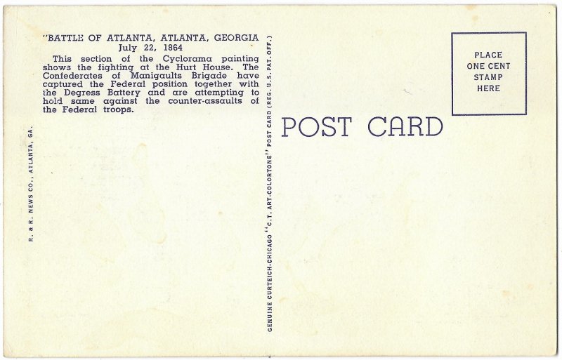 Cyclorama Building Atlanta Georgia Battle of Atlanta Painting Civil War